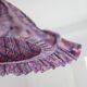 Emilia "purple shell flowers" conical textile suspension with flounce