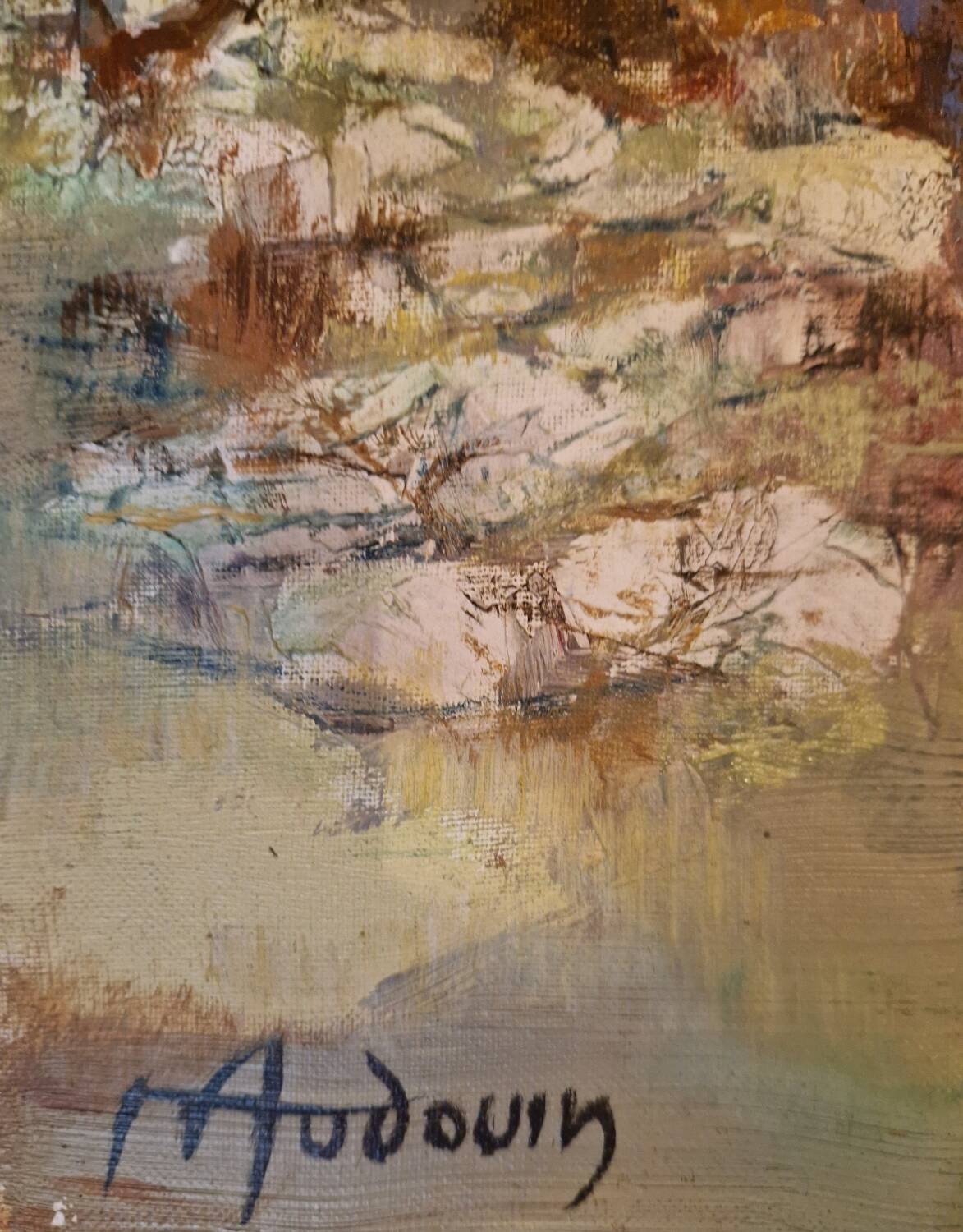 Tableau peinture oliviers