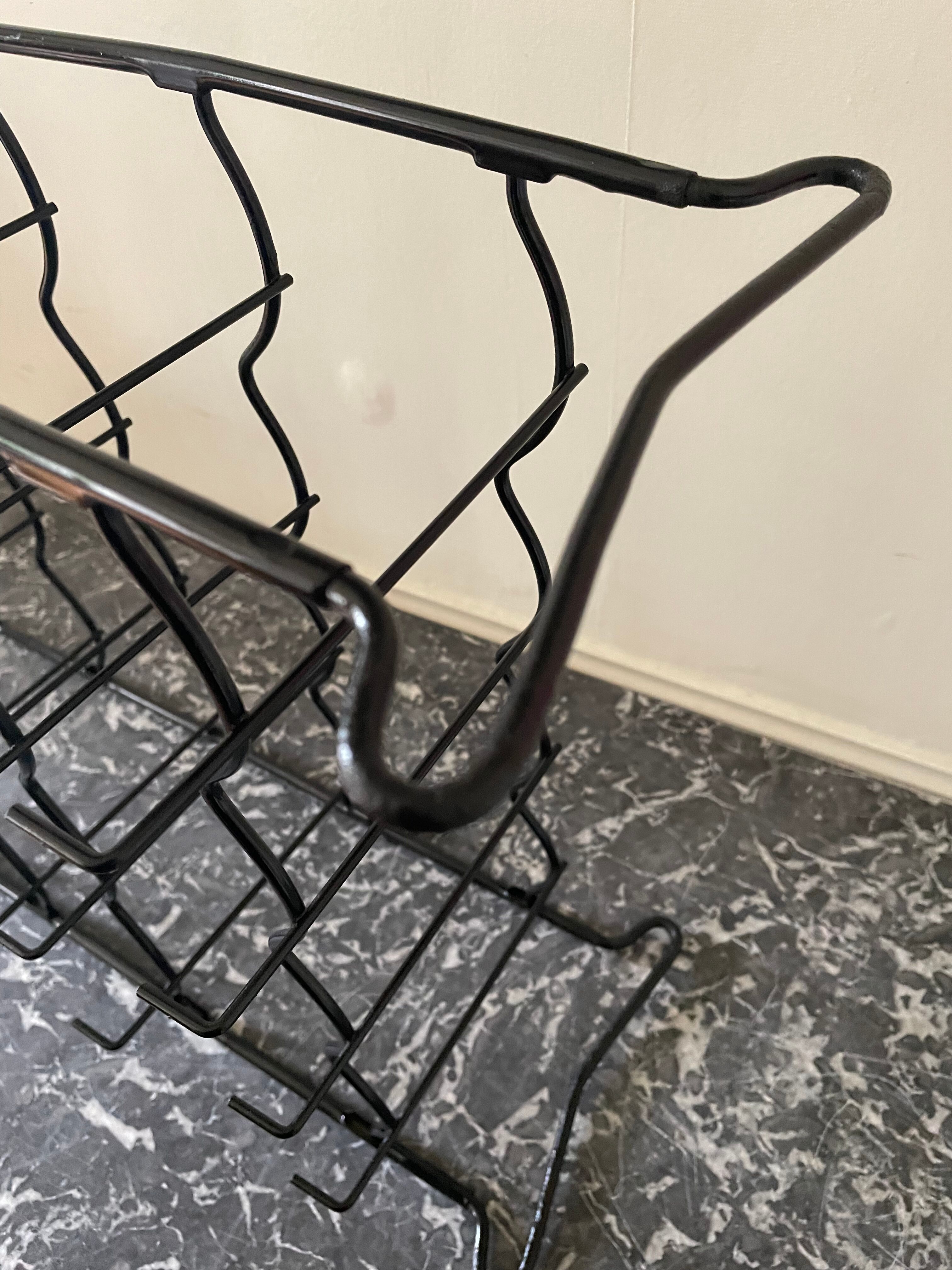 Vintage black bottle holder