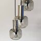 Vintage cascade pendant light with antique smoked glass globes