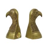 Pair of Vintage Brass Bird of Prey Eagle Bookends