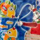 Simone's Plate, fishermen in a boat, hand-painted ceramic 26 cm, Sicily