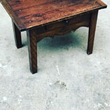 Old coffee table in chestnut
