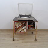 Desserte range vinyle vintage