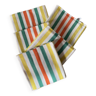 set of 5 vintage Basque tea towels, new condition, "Phoenix colorfast"