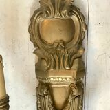 Pair of bronze castle appliques 55cm