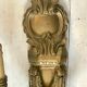 Pair of bronze castle appliques 55cm