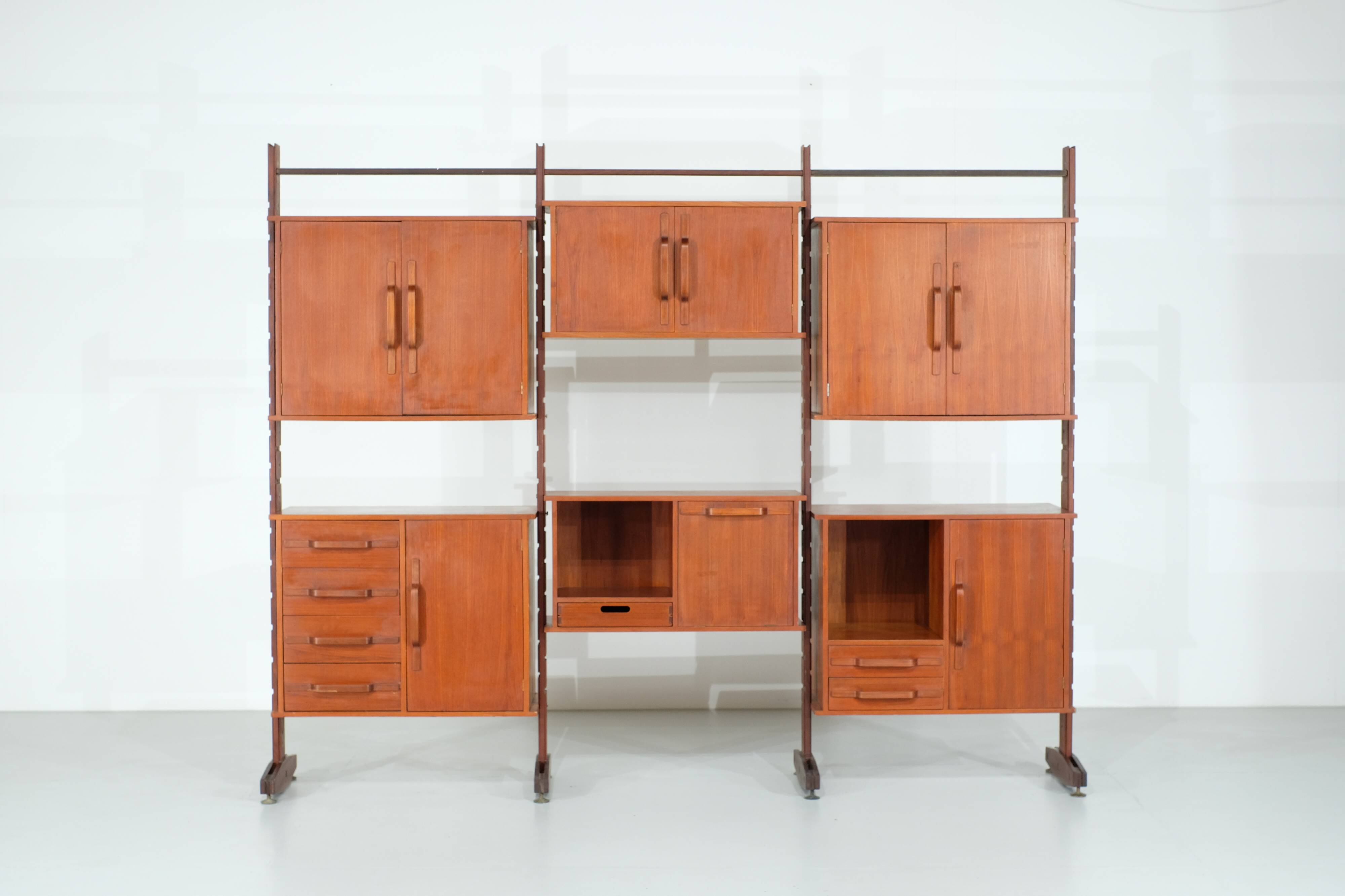 Italian teak wall unit - 1960s