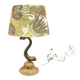 Small vintage lamp in brass & onyx – fish motif – 1950s/60s