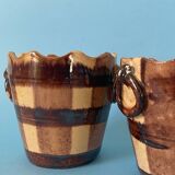Duo de cache-pots vintage