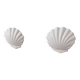 Vintage pair of white porcelain wall lights, France 1970.