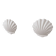Vintage pair of white porcelain wall lights, France 1970.