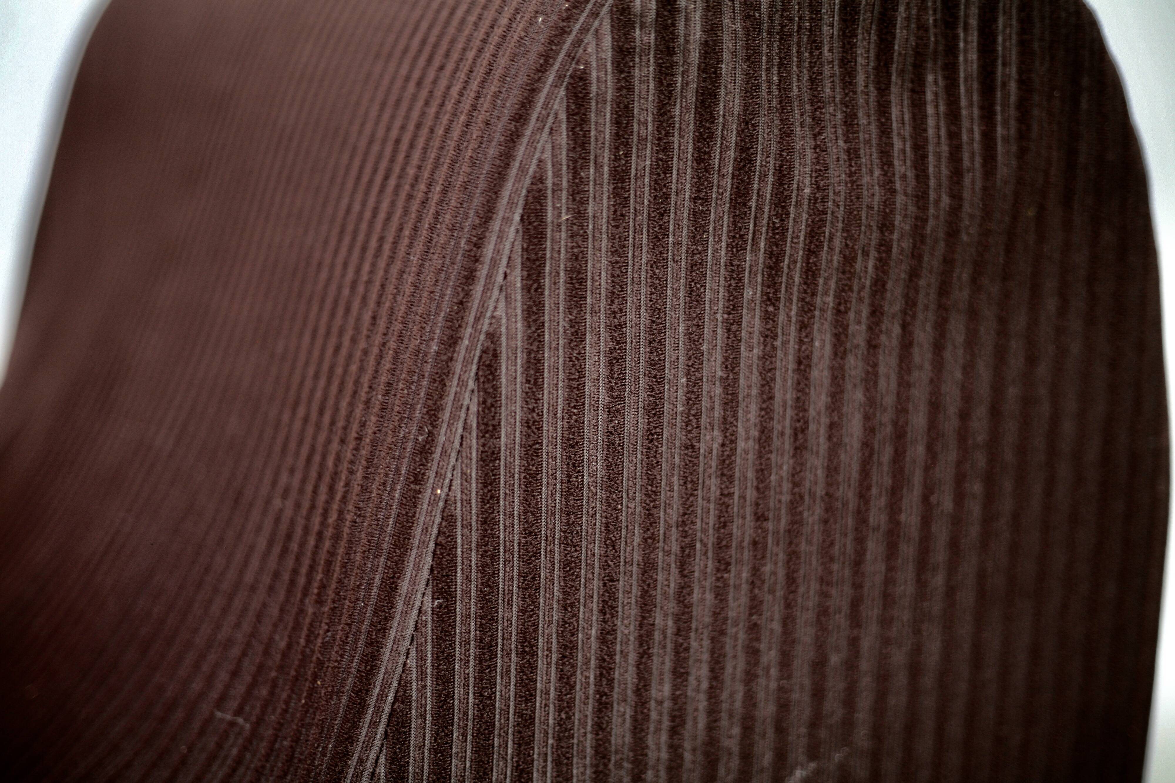 Chair, foam and velvet. Circa 1970