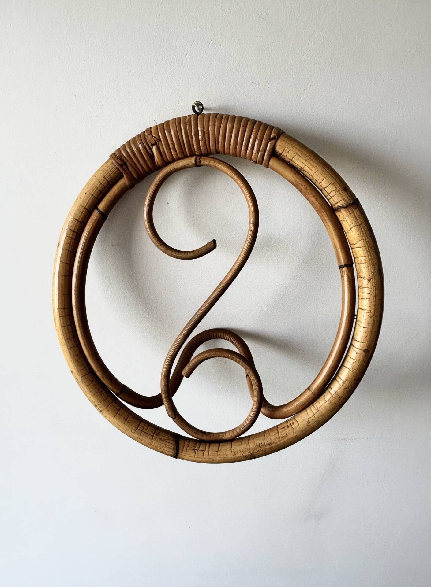 Coat rack in rattan by Franco Albini 1960