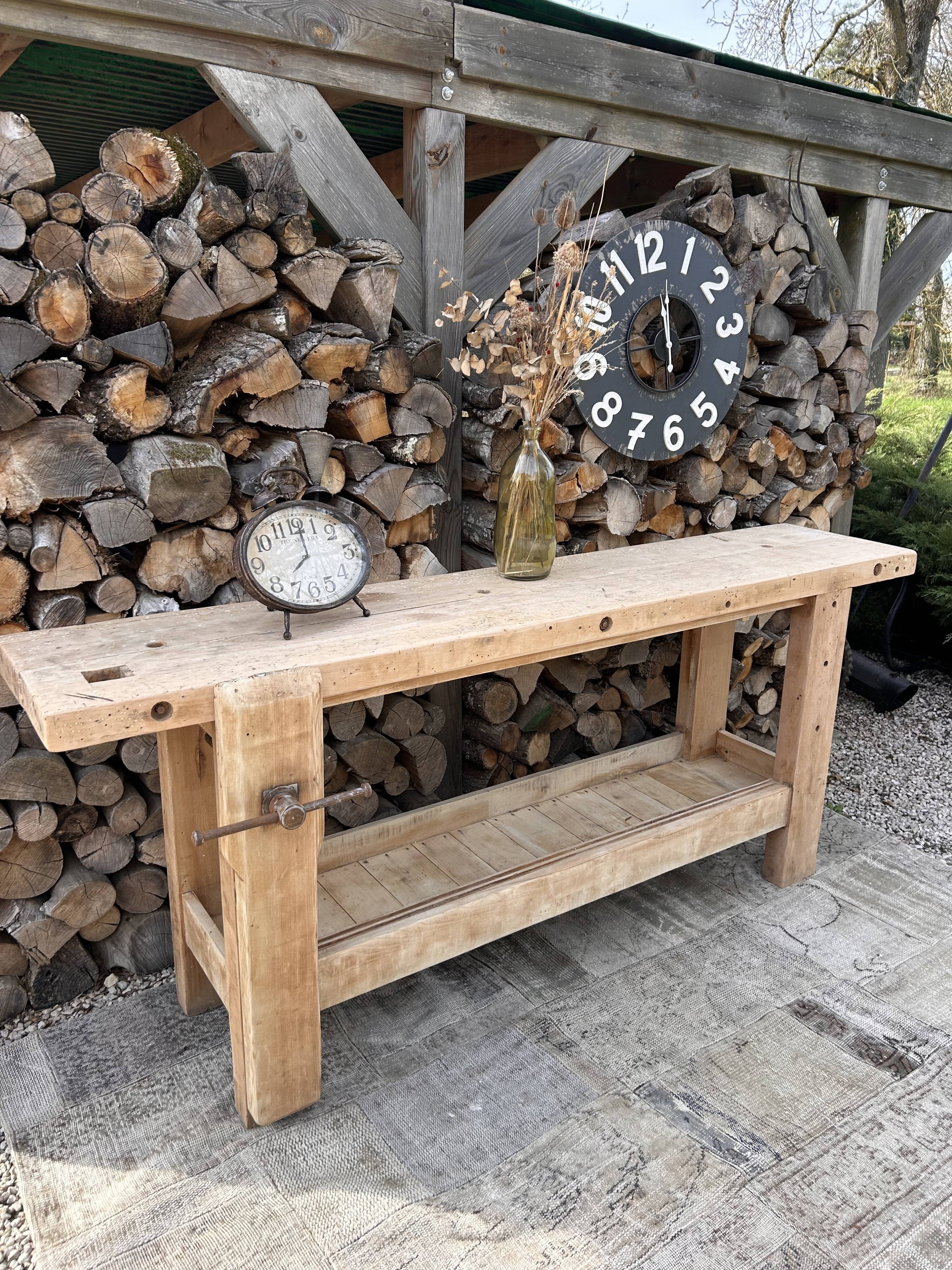 Renovated carpenter's workbench