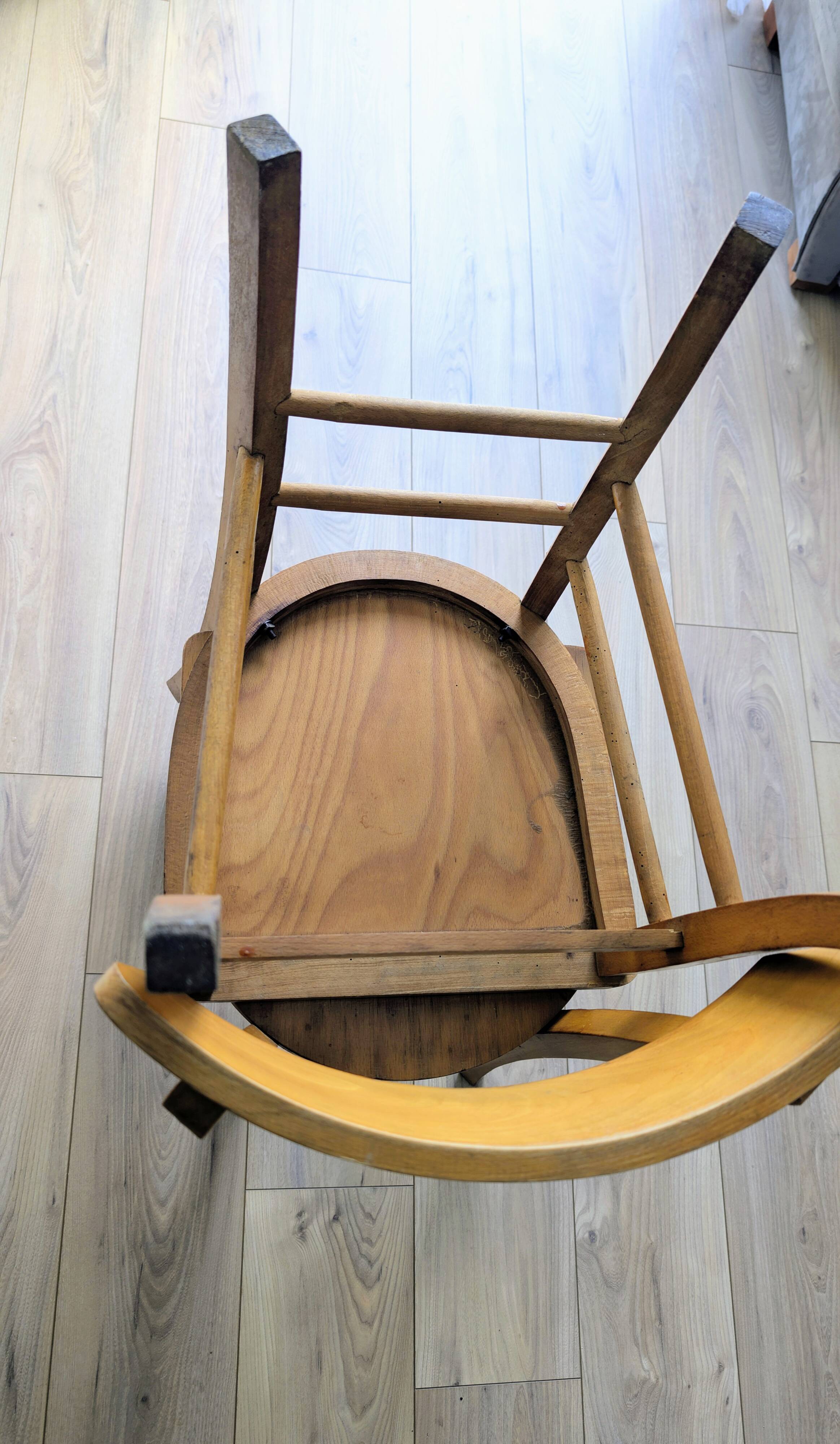Vintage 1950s Bistro Chair in Beech