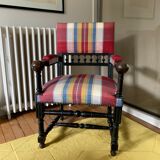 2 ball armchairs completely redone and upholstered in modern style ( H 98 P 57 L 56 )