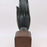 Buddha hand statue bookend