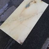 Vintage brass and beige marble coffee table