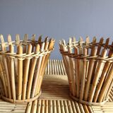 Rattan pots duo