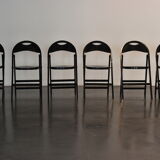 Ensemble de six chaises Thonet B751 noirs
