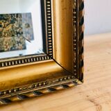 Old mirror in wood and gilded stucco, 114 x 93 cm