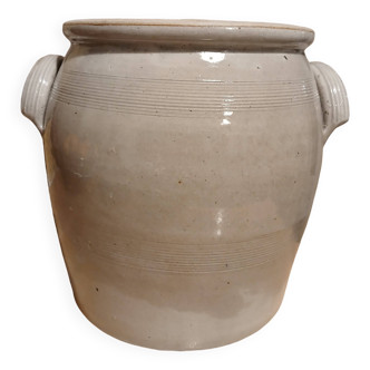 Old stoneware grease pot, gray Height 24.5 cm