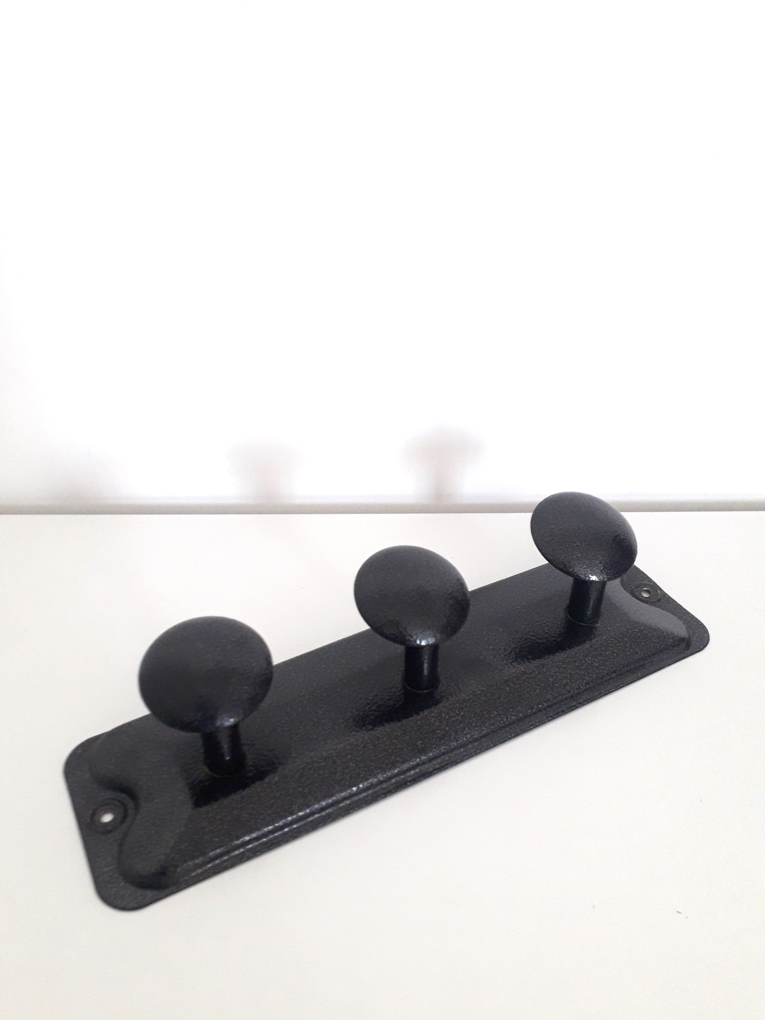 Wall coat rack -Genexco - 3 metal hooks - 1990