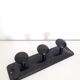 Wall coat rack -Genexco - 3 metal hooks - 1990