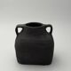 Black stoneware vase