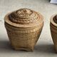 Traditional woven Indonesian basket light H40 D37