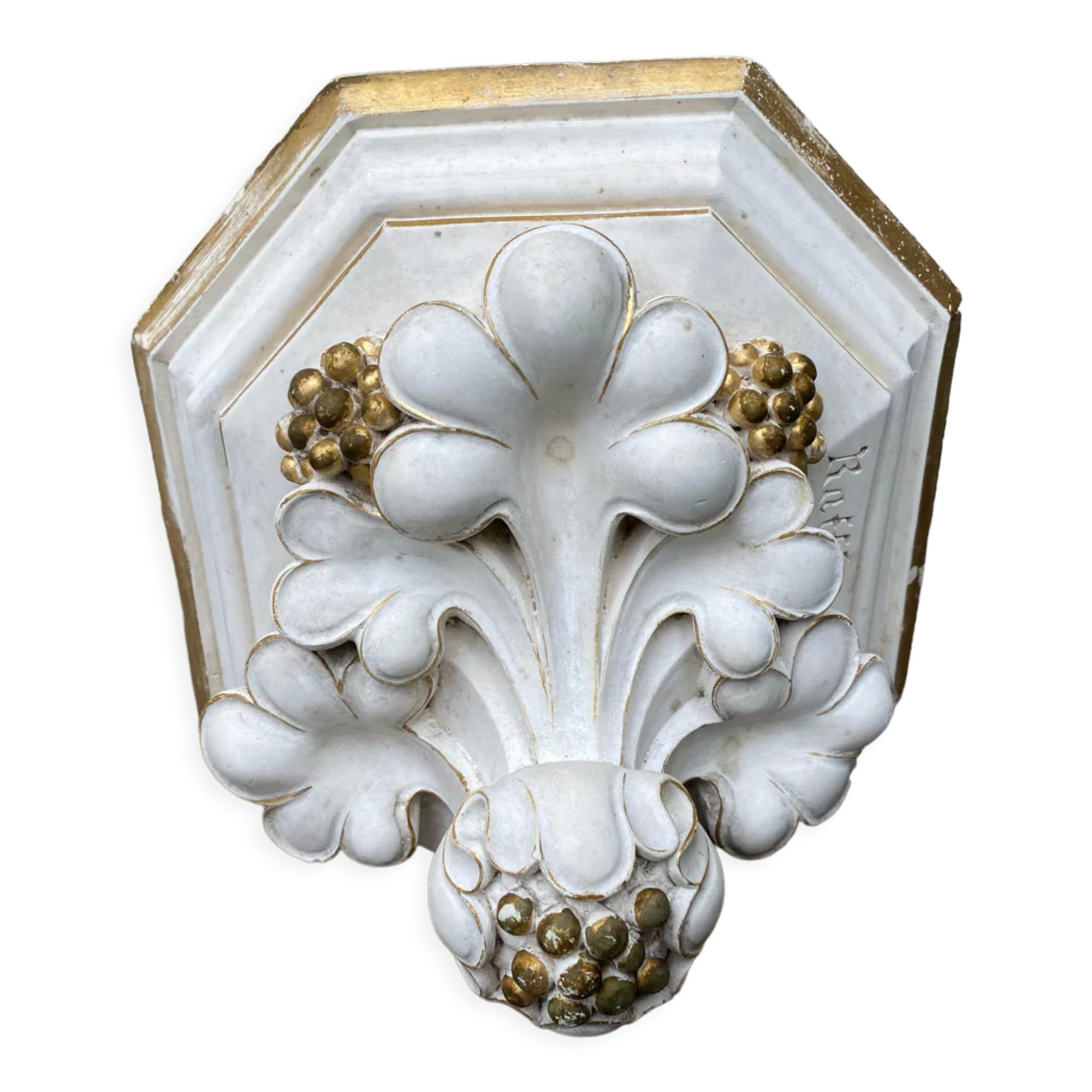Gold wall lamp console