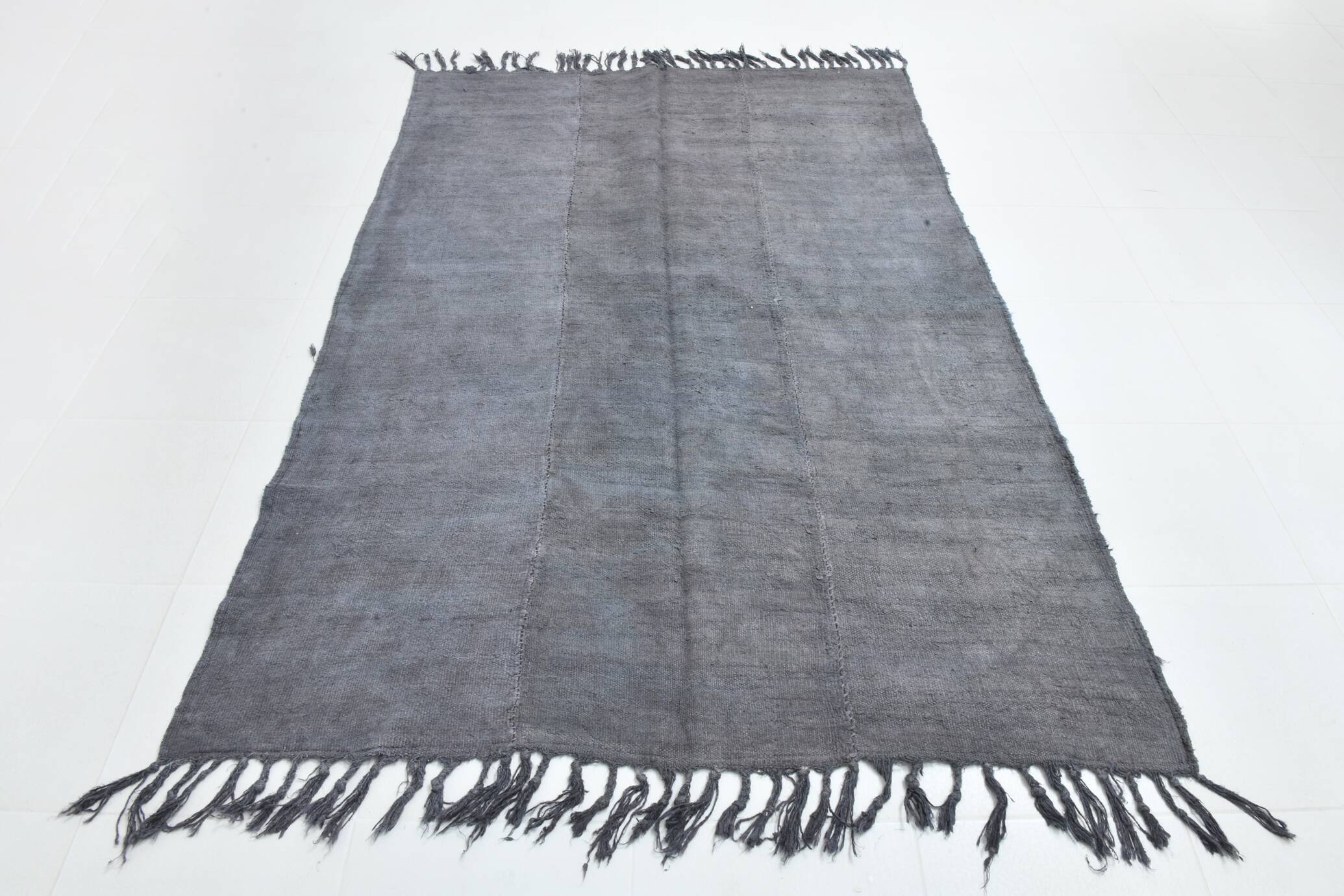 5x7 Shades Of Gray Vintage Kilim Rug, 156x231Cm