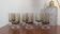 Set of 6 smoked glasses from the 1970s.