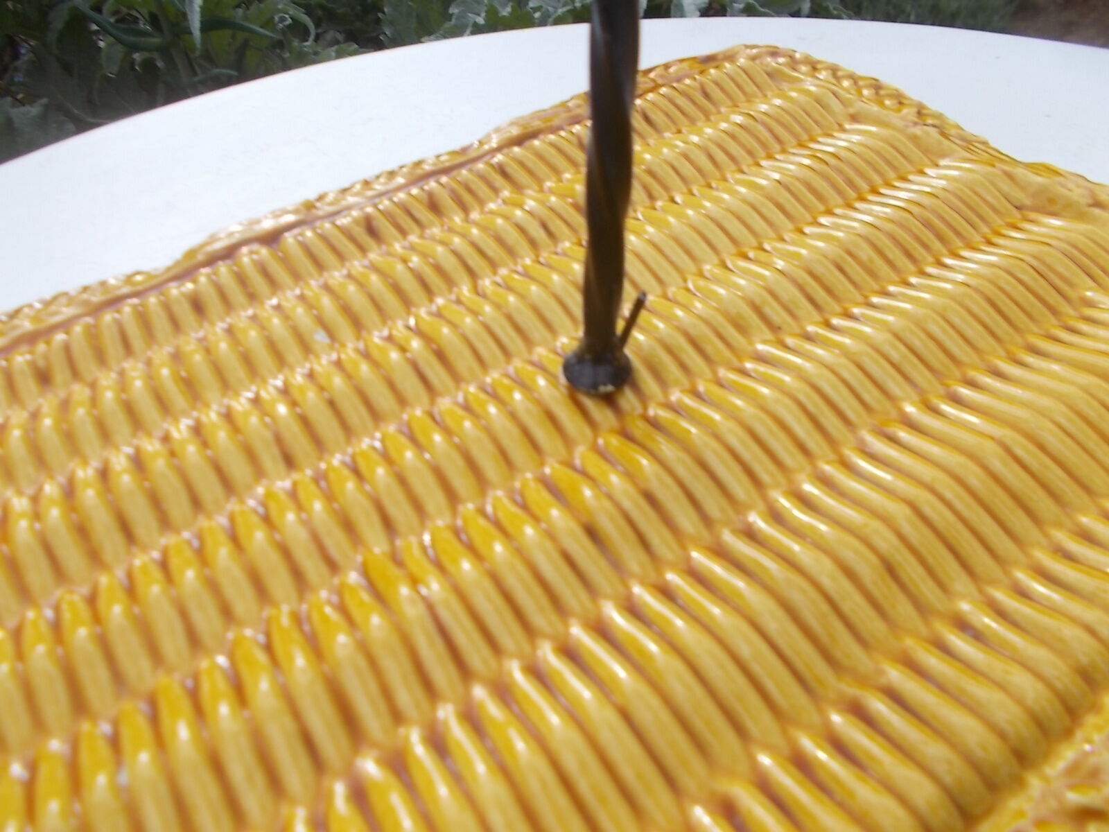 Vallauris cheese platter in slipware