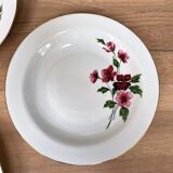 Set of 5 hollow porcelain plates
