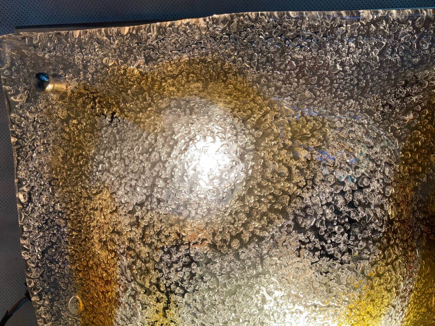 Pair of vintage Murano glass wall lights, Italian work, 70s