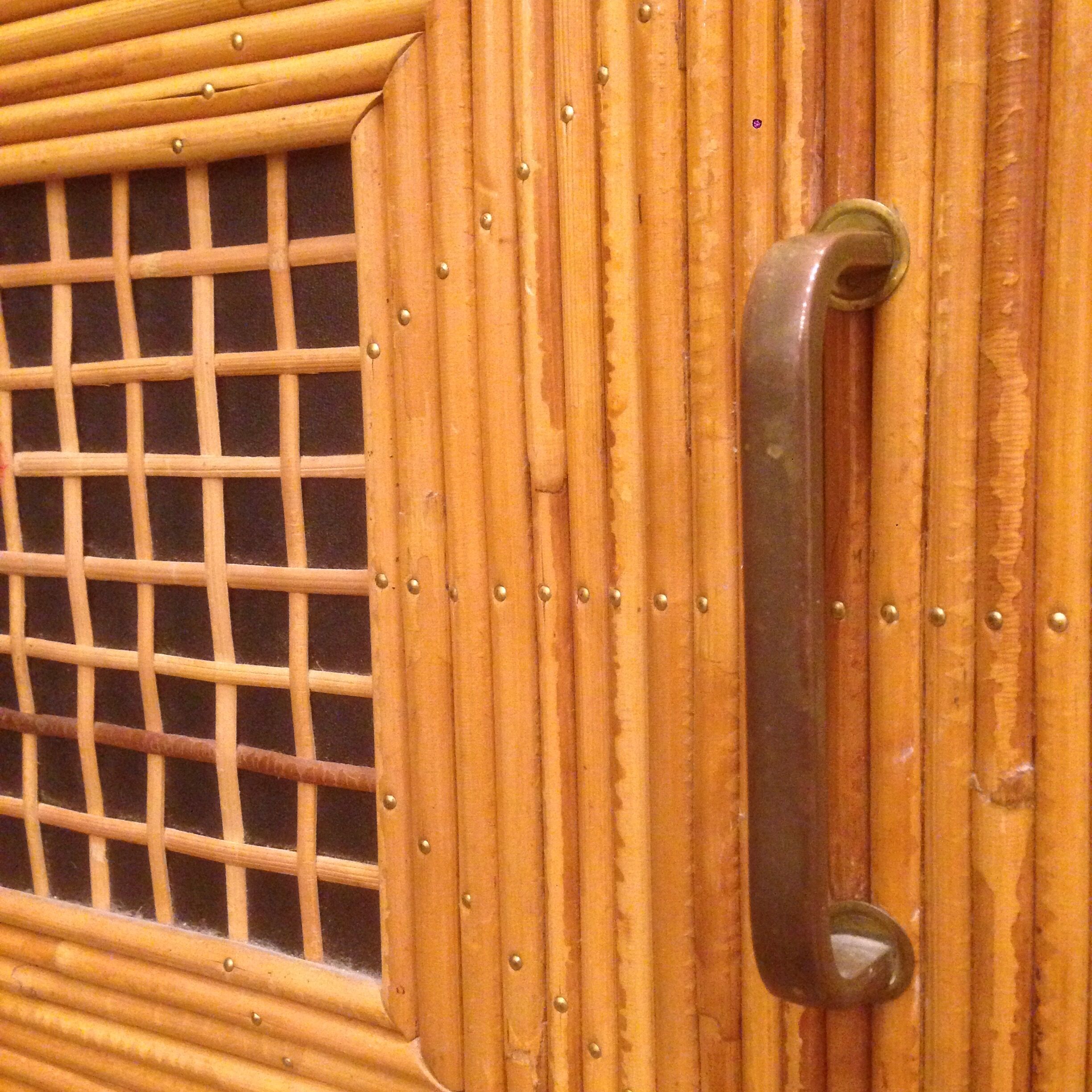 Sideboard in rattan and wicker