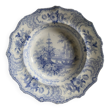 Assiette de présentation anglaise William Adams IV XIX