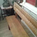 Bench with oak backrest