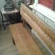 Bench with oak backrest