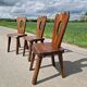 Lot de 3 chaises brutaliste Aranjou style olavi Hanninen