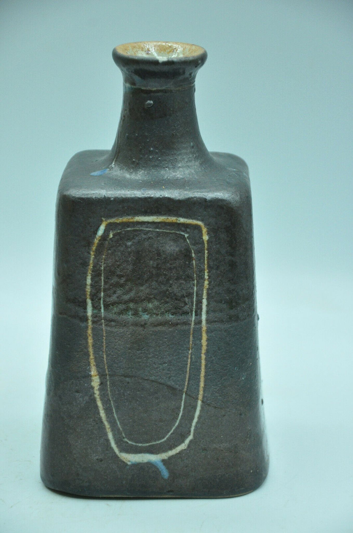 Diform sandstone vase by Michel Barbier