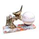 Globe and marble art deco lamp