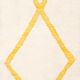 Berbere carpet beni ouarain ecru corridor with yellow diamonds in relief 294 x 88 cm