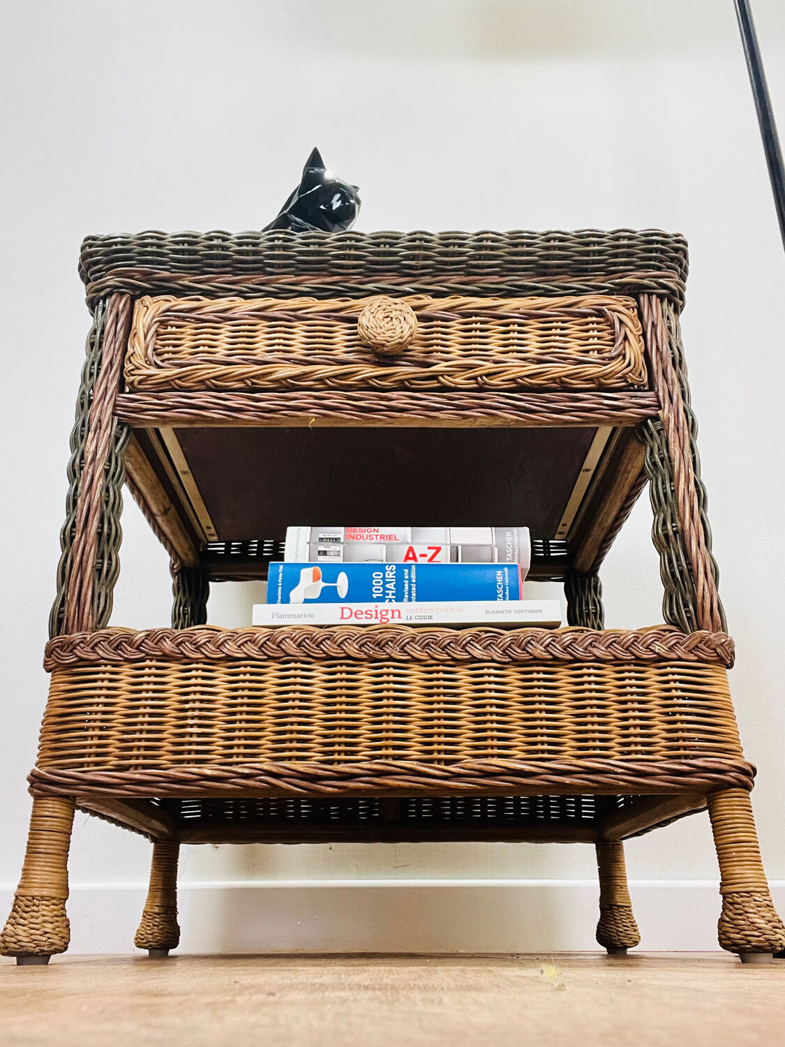 Rattan bedside