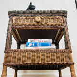 Rattan bedside