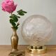 Vintage art deco globe table lamp in frosted glass
