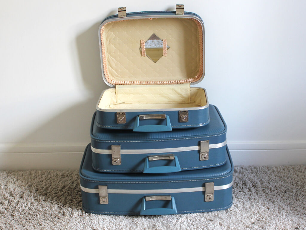 Valises gigognes d'hôtesse de l'air des années 60