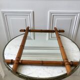 barber mirror style bamboo beech wood early twentieth century